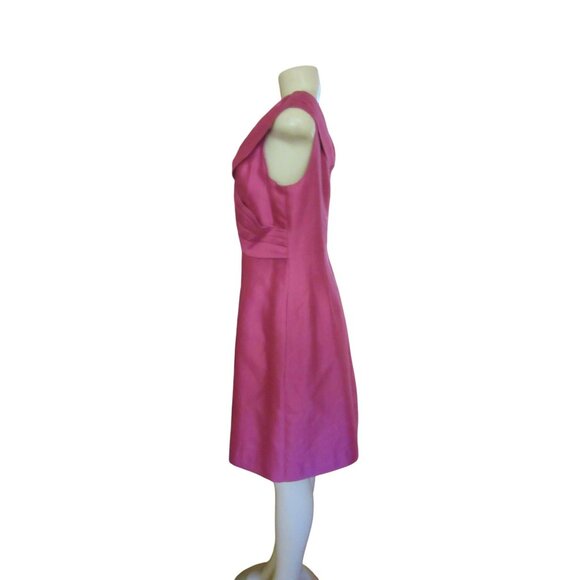 Vintage David Warren Pink Sleeveless Silk Blend Dress Sz 10P Elegant Cocktail At - Picture 3 of 6